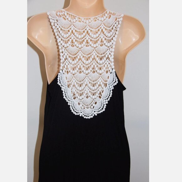 New Kenneth Cole Reaction Swimsuit Bikini Cover Up Sz S Contrast Maxi Dress BWH - Picture 1 of 5